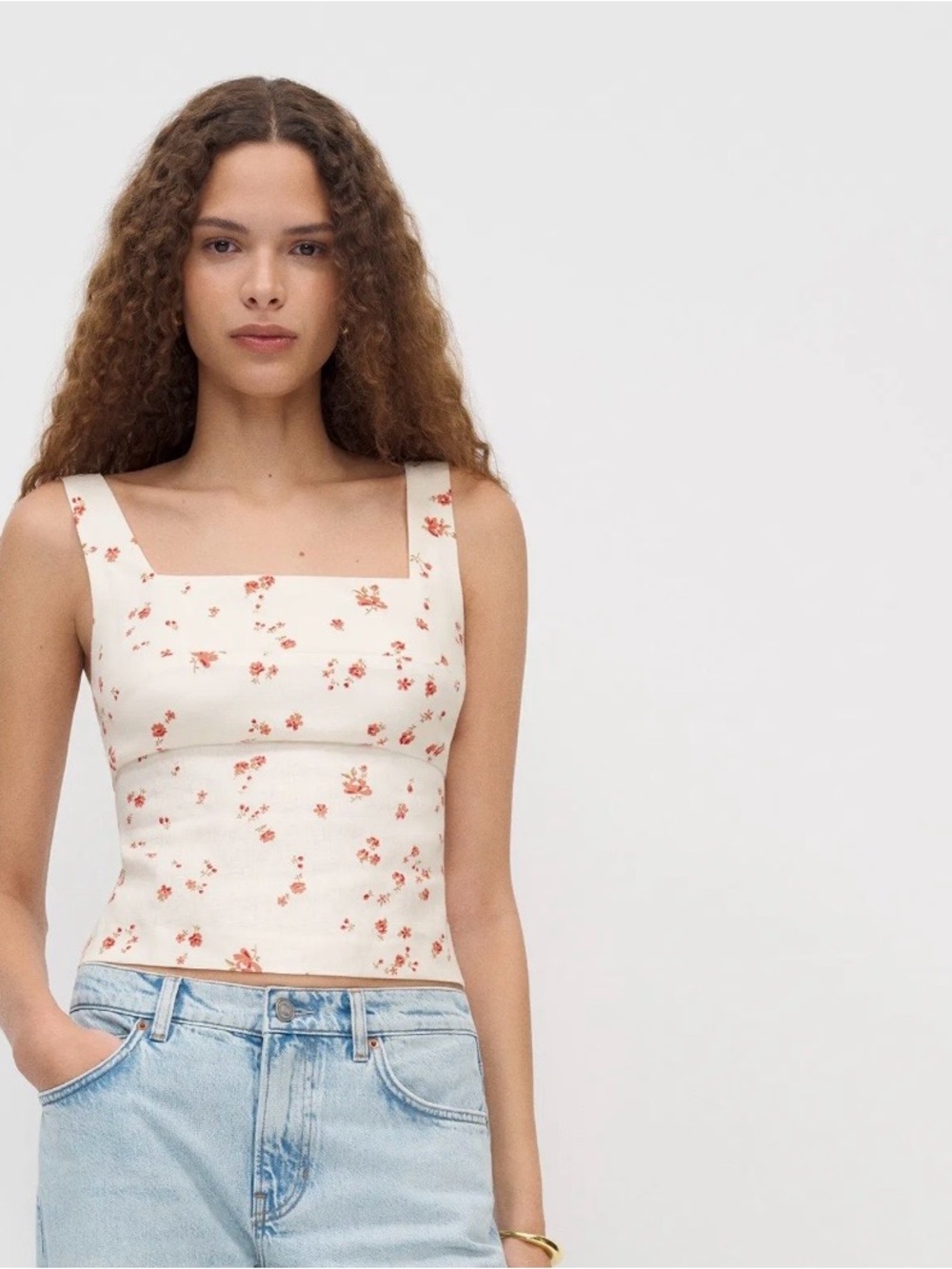 Reformation - Clarence Linen Top - Size 0-  NWT!